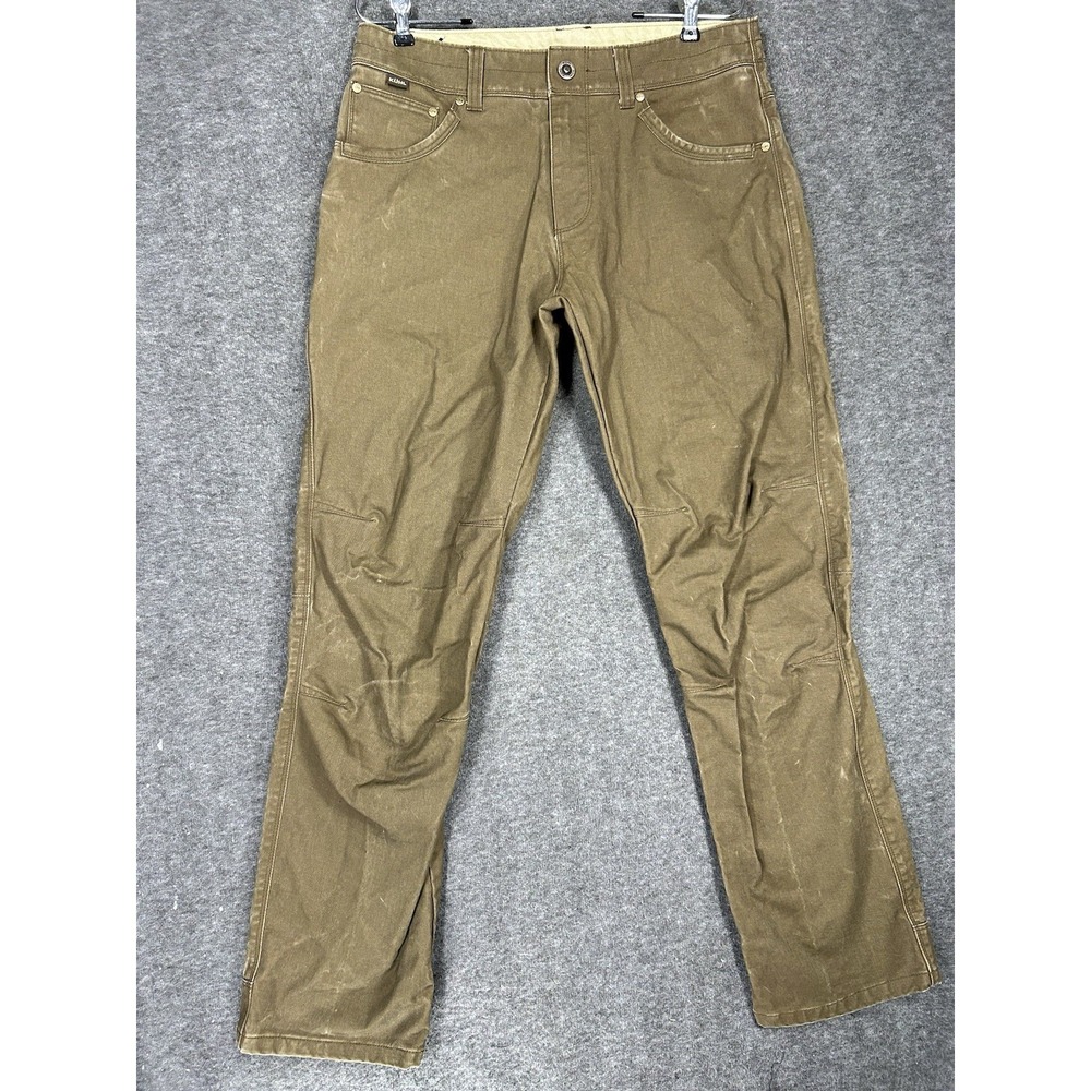 Kuhl Rydr Pants Mens 32x32 Brown Vintage Patina Dye Canvas Outdoor Hiking